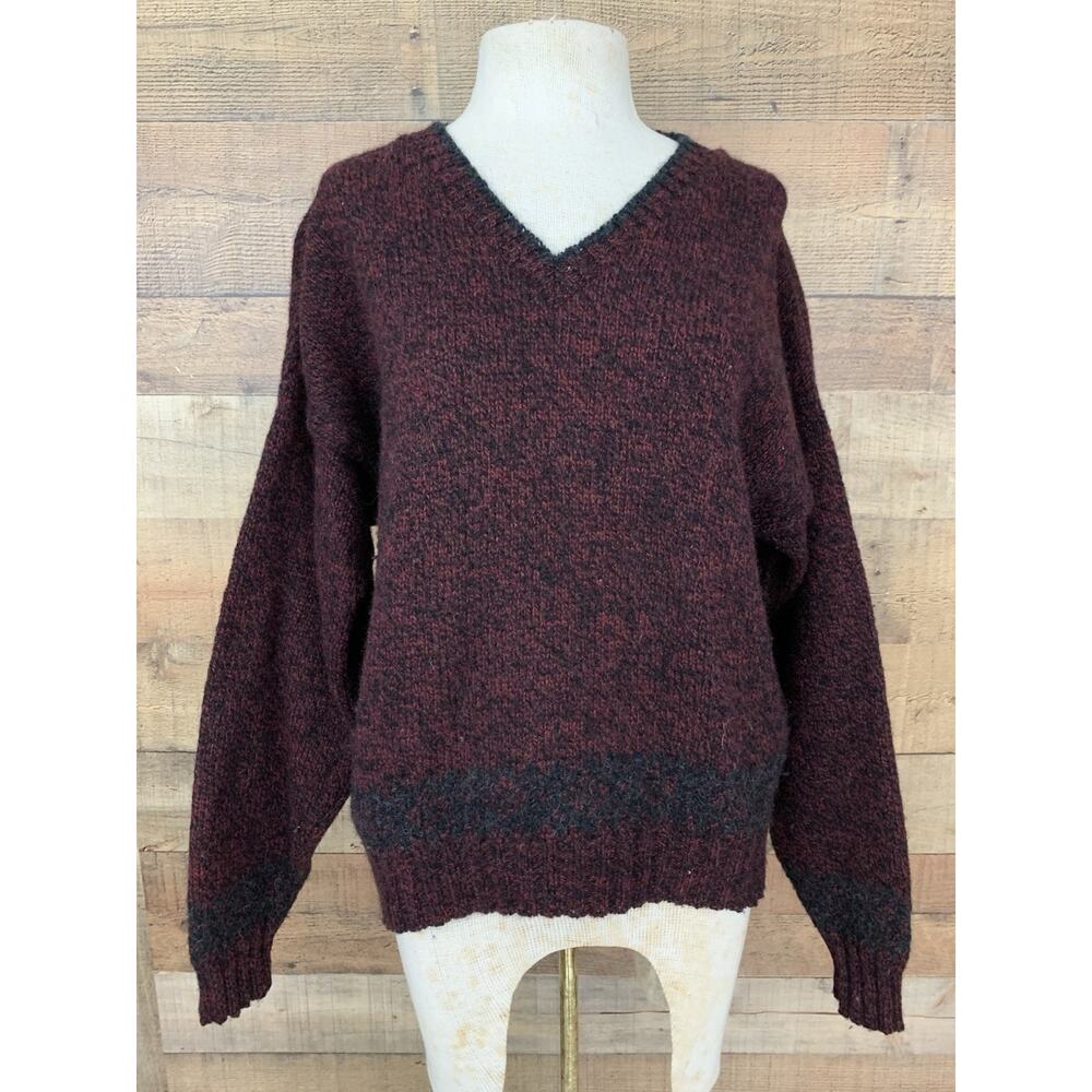 Vintage 1980’s 90’s Wool Blend Oversized Sweater Sz M USA Cottage Simple